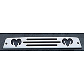 All Sales Center High Mount Stop Light Cover - Silver Brushed Rams Head Aluminum - 44000