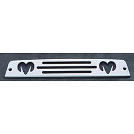 All Sales Center High Mount Stop Light Cover - Silver Brushed Rams Head Aluminum - 44000