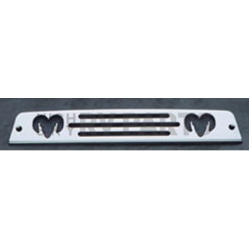 All Sales Center High Mount Stop Light Cover - Silver Brushed Rams Head Aluminum - 44000