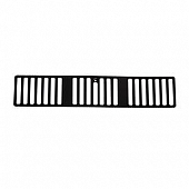 Rugged Ridge Cowl Vent Cover - Slotted Black Steel - 1120602