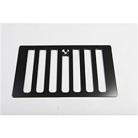 Rugged Ridge Cowl Vent Cover - Slotted Black Steel - 1120603