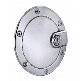 All Sales Fuel Door - Round Aluminum - 6052PL