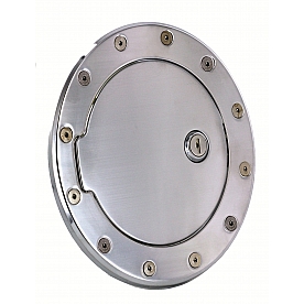 All Sales Fuel Door - Round Aluminum - 6031L