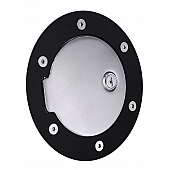 All Sales Fuel Door - Round Aluminum - 6041KCL
