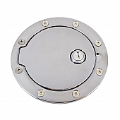 All Sales Fuel Door - Round Aluminum - 6044CL