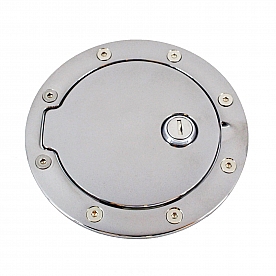 All Sales Fuel Door - Round Aluminum - 6044CL