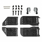 Paramount Automotive Door - Tubular Lower Half Steel Black Set Of 2 - 510698