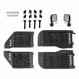 Paramount Automotive Door - Tubular Lower Half Steel Black Set Of 2 - 510698