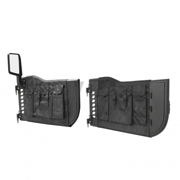 Paramount Automotive Door - Tubular Lower Half Steel Black Set Of 2 - 510698-1