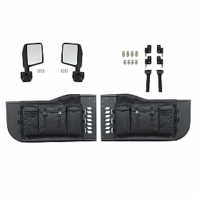 Paramount Automotive Door - Tubular Lower Half Steel Black Set Of 2 - 510706