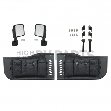 Paramount Automotive Door - Tubular Lower Half Steel Black Set Of 2 - 510706