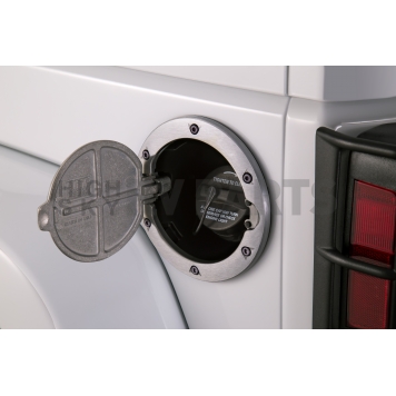 Amp Research Fuel Door - Round Aluminum - 7300000A-4