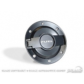 Drake Automotive Fuel Door - Round Aluminum - MO210001BL