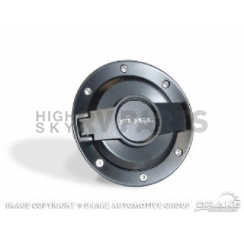 Drake Automotive Fuel Door - Round Aluminum - MO210001BL