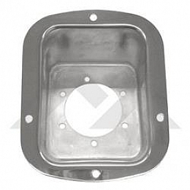 Crown Automotive Fuel Filler Housing - Silver Polished Stainless Steel - RT34089