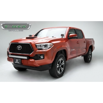 T-Rex Truck Products Grille Insert - Horizontal Bar Hexagonal Black Powder Coated Aluminum - 20950B-2