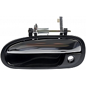 Help! By Dorman Exterior Door Handle - Plastic Silver Insert With Black Trim Single - 80673