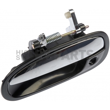 Help! By Dorman Exterior Door Handle - Plastic Silver Insert With Black Trim Single - 80673-2