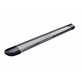 Romik USA Running Board Silver Aluminum Stationary - 22012418