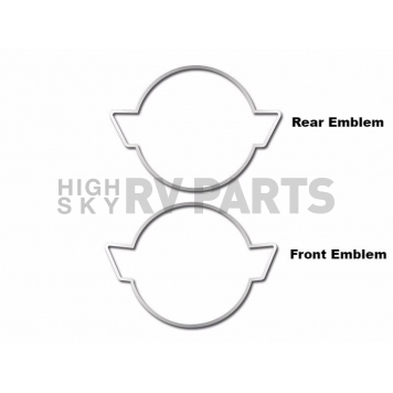 American Car Craft Emblem Trim - Stainless Steel Silver Round Polished - 022005-1