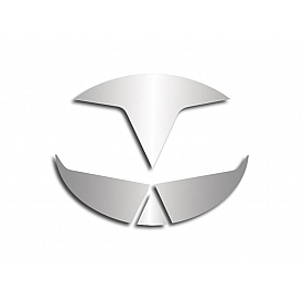 American Car Craft Emblem Trim - Stainless Steel Silver Round Polished - 031026
