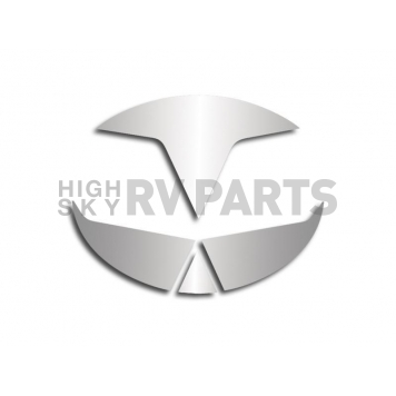 American Car Craft Emblem Trim - Stainless Steel Silver Round Polished - 031026