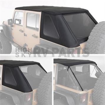 Smittybilt Soft Top - Black Fastback Top Fabric - 9087135K-3