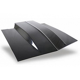 Harwood Fiberglass Hood - Cowl Induction Bare Fiberglass Black - B10104