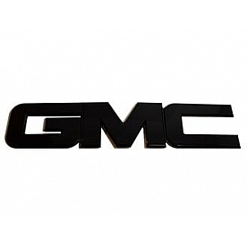All Sales Emblem - GMC Black Aluminum - 96515K