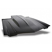 Harwood Fiberglass Hood - Cowl Induction Bare Fiberglass Black - B11104