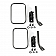Rugged Ridge Exterior Mirror Manual Rectangular Set Of 2 - 1102522