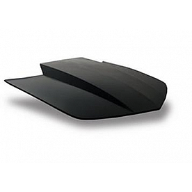 Harwood Fiberglass Hood - Cowl Induction Gelcoat Carbon Fiber Gray - B12401