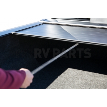 Leer Tonneau Cover Hard Manual Retractable Black Matte Powder Coated Aluminum - RXT5379-1