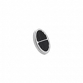 Lokar Performance Dimmer Switch Pedal Pad - Oval Aluminum Silver - BAG6109