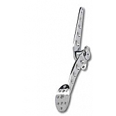 Lokar Performance Dimmer Switch Pedal Pad - Nostalgic Steel Silver - BAG6170
