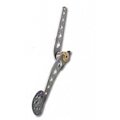 Lokar Performance Dimmer Switch Pedal Pad - Nostalgic Aluminum Silver - BAG6171
