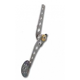 Lokar Performance Dimmer Switch Pedal Pad - Nostalgic Aluminum Silver - BAG6171