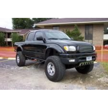 N-Fab Nerf Bar - Truck Wheel to Wheel Black Matte Textured Powder Coated Steel Round - T0277CCTX