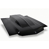Harwood Fiberglass Hood - Cowl Induction Bare Fiberglass Black - B22204