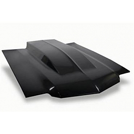 Harwood Fiberglass Hood - Cowl Induction Bare Fiberglass Black - B22204