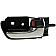 Help! By Dorman Interior Door Handle - Plastic Silver Lever And Black Knob Single - 81237