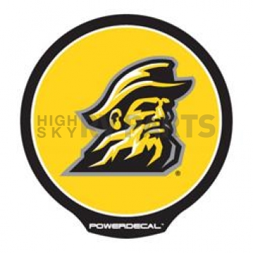 POWERDECAL Decal - Appalachian State University Mountaineers Logo Black Plastic 4-1/2 Inch - PWR130501