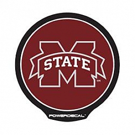 POWERDECAL Decal - Mississippi State University Logo Black Plastic 4-1/2 Inch - PWR160101