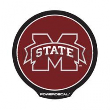 POWERDECAL Decal - Mississippi State University Logo Black Plastic 4-1/2 Inch - PWR160101