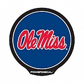 POWERDECAL Decal - University Of Mississippi Ole Miss Logo Black Plastic 4-1/2 Inch - PWR160201