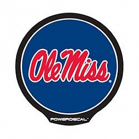 POWERDECAL Decal - University Of Mississippi Ole Miss Logo Black Plastic 4-1/2 Inch - PWR160201