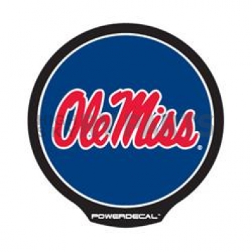 POWERDECAL Decal - University Of Mississippi Ole Miss Logo Black Plastic 4-1/2 Inch - PWR160201