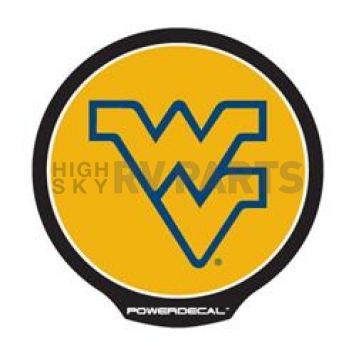 POWERDECAL Decal - West Virginia University Logo Black Plastic 4-1/2 Inch - PWR280101