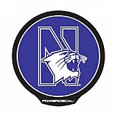 POWERDECAL Decal - Northwestern University Wildcats Logo Black Plastic 4-1/2 Inch - PWR400201