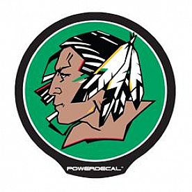 POWERDECAL Decal - University Of North Dakota Fighting Sioux Logo Black Plastic 4-1/2 Inch - PWR410601